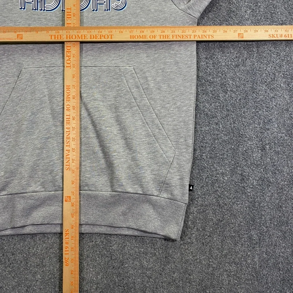 Adidas 3D Retro 70s Striped Logo Hoodie Mens LT Large Tall Gray Disco Groovy NWT